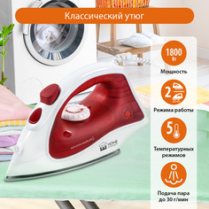 Утюг Home Element HE-IR216 белый, красный