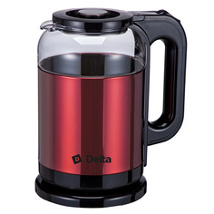 Чайник электрический Delta DL-1115 1.8 л красный, черный