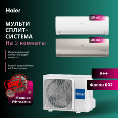 Сплит-система Haier AS25S2SF2FA-W + AS35S2SF2FA-G/2U40S2SM1FA