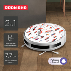 Робот-пылесос REDMOND RV-R640S белый; красный