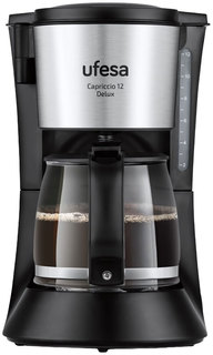 Кофеварка капельного типа Ufesa CG7125 Capriccio 12 Delux черный; серебристый