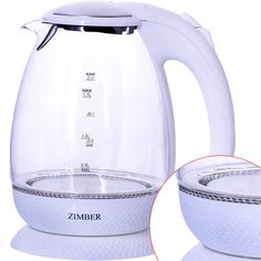 Чайник электрический Zimber 11182 1.7 л прозрачный; серый Zimber.