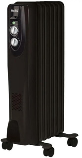 Масляный радиатор Ballu Classic Black BOH/CL-07BRN, с терморегулятором, 1500Вт, 7 секций,