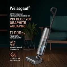Пылесос Weissgauff V13 BLDC 200 Graphite AquaPro серый; черный