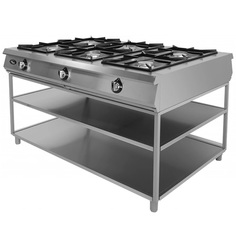 Газовая плита Grill Master Ф6П2Г/1000 серебристый