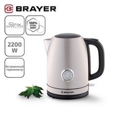 Чайник электрический Brayer BR1050 1.7 л серебристый
