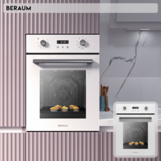 Встраиваемый электрический духовой шкаф BERAUM OE-45D5009102W белый