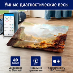 Весы напольные StingRay ST-SC5002B голубой, оранжевый