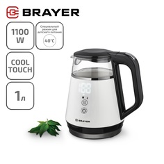 Чайник электрический Brayer BR1084 1 л белый