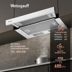 Вытяжка встраиваемая Weissgauff TEL 450 EW White