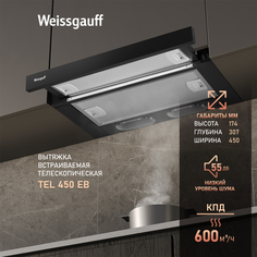 Вытяжка встраиваемая Weissgauff TEL 450 EB черная