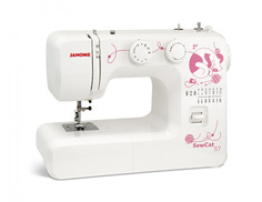 Швейная машина Janome SewCat 57 белый, розовый