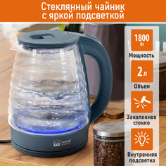 HOME ELEMENT HE-KT2307 серый гранит чайник стеклянный