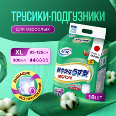 Трусики-подгузники урологические LIVEDO Refre впитываемостью 300 мл 2 капли р.XL 18 шт.