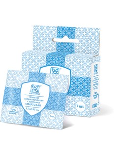 Спиртовые салфетки Асептика антисептические, 135x185 мм, 2 набора по 7 шт