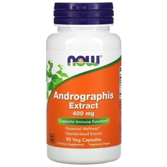 Экстракт андрографиса NOW Andrographis Extract 400мг 90 веганских капсул