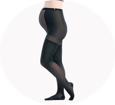 Колготки для беременных Fleur 1 класс компрессии, 1 рост ФКБ-1р1к интекс черный, р.M