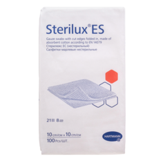 Салфетки Стерилюкс ЕС/Sterilux ES нестерильные 10 х 10 см 8 слоев 21 нить 100 шт Hartmann