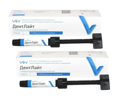 Комплект Владмива Универсальная композитная паста-шприц ДентЛайт оттенок A3 4 гр х 2 шт