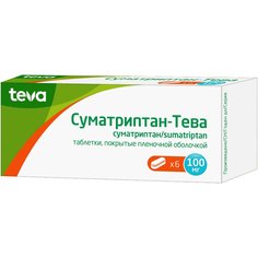 Суматриптан-Тева таблетки 100 мг 6 шт. Teva