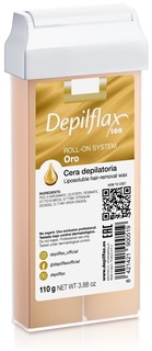 Воск Depilflax Gold Liposoluble Hair Removal Wax Золотой Средней Плотности, 110г