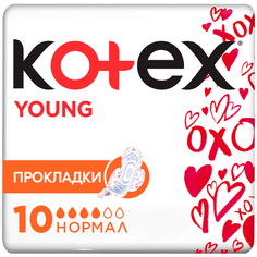Гигиенические прокладки Kotex Young для девочек, 10 шт.