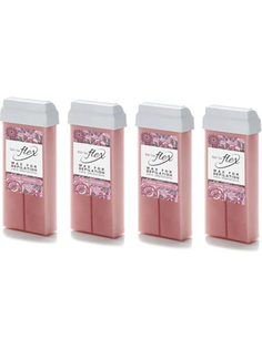 Воск в картридже Кремовая роза ITALWAX FLEX Rose oil, 100 мл (комплект из 4 штук) No Brand