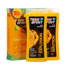 Подарочный набор женский Team Spirit Orange explosion: шампунь, 250 млдля душа, 250 мл Биокрим