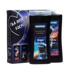 Подарочный набор мужской Space Shuttle Effect: шампунь, 250мл + гель для душа,250мл Биокрим