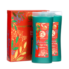 Подарочный набор женский "Апельсин, Роза, Жасмин":шампунь,250мл+гель для душа,250мл Биокрим