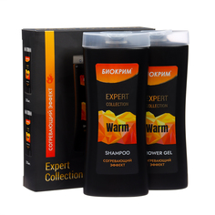 Подарочный набор мужской Expert Collection Warm: шампунь,250мл+гель для душа,250мл Биокрим