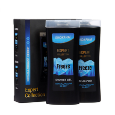 Подарочный набор мужской Expert Collection Freeze: шампунь,250мл+гель для душа,250мл Биокрим