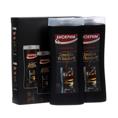 Подарочный набор мужской Double Whiskey: шампунь, 250 мл + гель для душа, 250 мл Биокрим