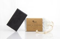 Мыло туалетное черное с углем Sage & Charcoal 150 г Arya