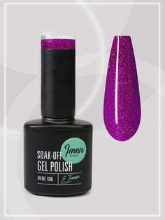 Гель лак Имень с блестками DB019 розовопурпурный Imen