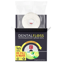 Зубная нить SPLAT Professional DentalFloss с ароматом бергамота и лайма рефилл 30м