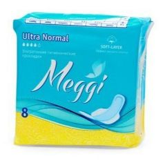 Прокладки ультратонкие гигиенические Meggi Ultra Normal 8 шт Мэгги