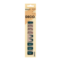 Накладные ногти с клеевыми стикерами Deco Fantasy green 24 шт