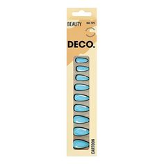 Накладные ногти с клеевыми стикерами Deco cartoon blue 24 шт