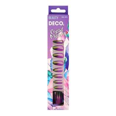 Накладные ногти Deco crystal mystery chameleon violet 24 шт + клеевые стикеры 24 шт
