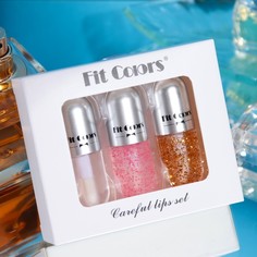 Набор для губ Fit colors Плампер блеск для губ, масло, скраб с эффектом объема No Brand