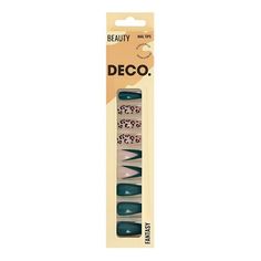 Накладные ногти с клеевыми стикерами Deco Fantasy green 24 шт