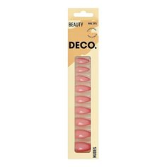 Накладные ногти с клеевыми стикерами Deco Nudes rose 24 шт
