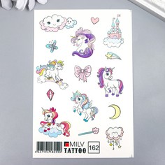 Татуировка на тело Единорожки 7904363 No Brand