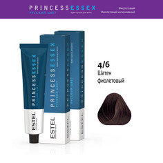 Краска Для Волос Estel Princess Essex 4.6 Шатен Фиолетовый 60 Мл 2 Шт