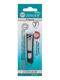 Кусачки книпсер для ногтей Zinger в черном пластмассовом футляре