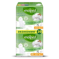 Прокладки Molped Pure&Soft Duo Normal 4 капли, 20 шт.