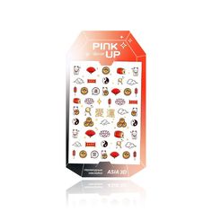 Наклейки для ногтей Pink Up Decor Asia Collection 3D переводные тон 176