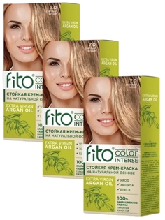 Стойкая крем краска для волос Fito Косметик Intense 7.0 светлый русый 3 шт по 115 мл