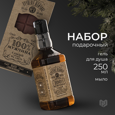 Подарочный новогодний набор, Крутому мужику, гель для душа 250 мл, мыло, шоколад 80 г Hard Line